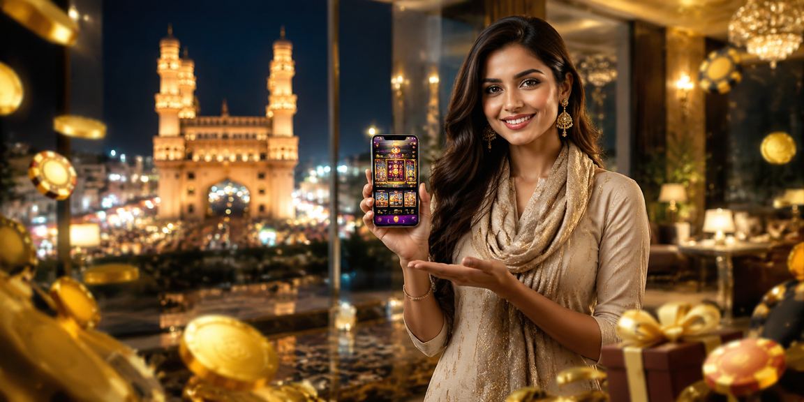 Hyderabad Charminar with digital gaming on mobile device